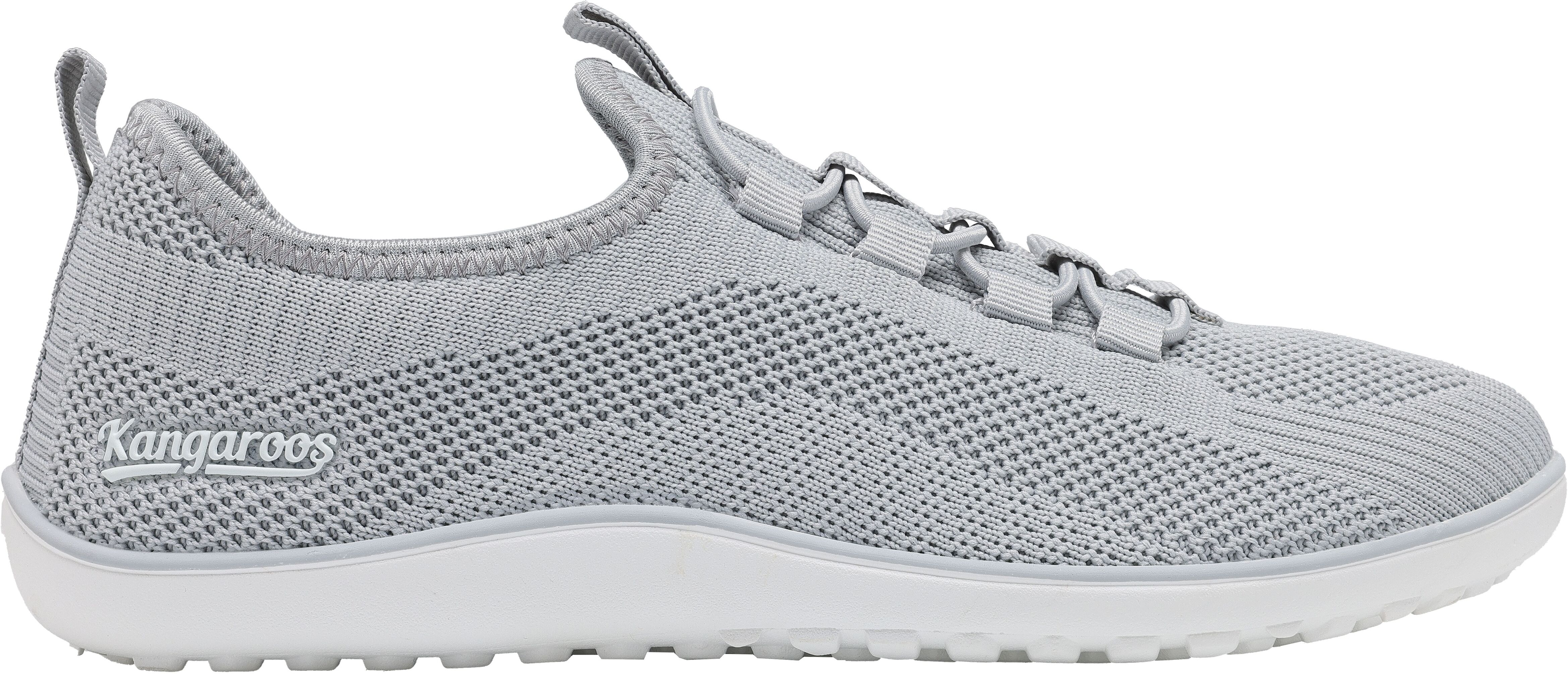 Sneaker KANGAROOS "K-BF BOLE", Damen, Gr. 40, grau (vapor grau, weiß), Textil, Schuhe Sneaker, Barfussschuh vapor grau, weiß 40