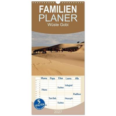 Familienplaner 2027 - Wüste Gobi mit 5 Spalten (Wandkalender, 21 x 45 cm) CALVENDO
