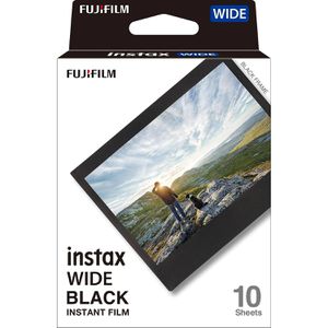 Fujifilm Sofortbildfilm Instax WIDE Black, 8,6 x 10,8cm, schwarz, 10 Blatt