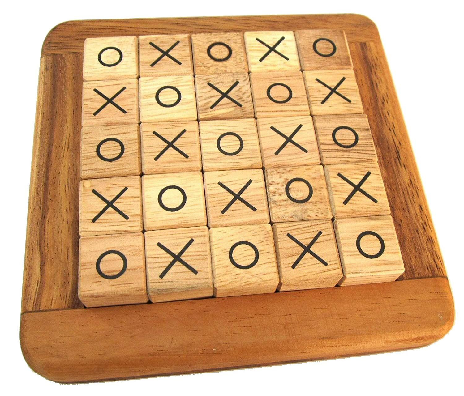 Logoplay Holzspiele Tic Tac Toe houten strategispel voor 2 spelers met X/O-stenen