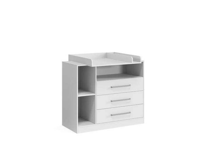 Vicco Wickelkommode Olina, Weiß, 110 x 93 cm, Holzwerkstoff, Rechteckig, 110x93x50 cm, Baby- und Kindermöbel, Babyzimmer, Wickelkommode & Zubehör, Wickelkommoden