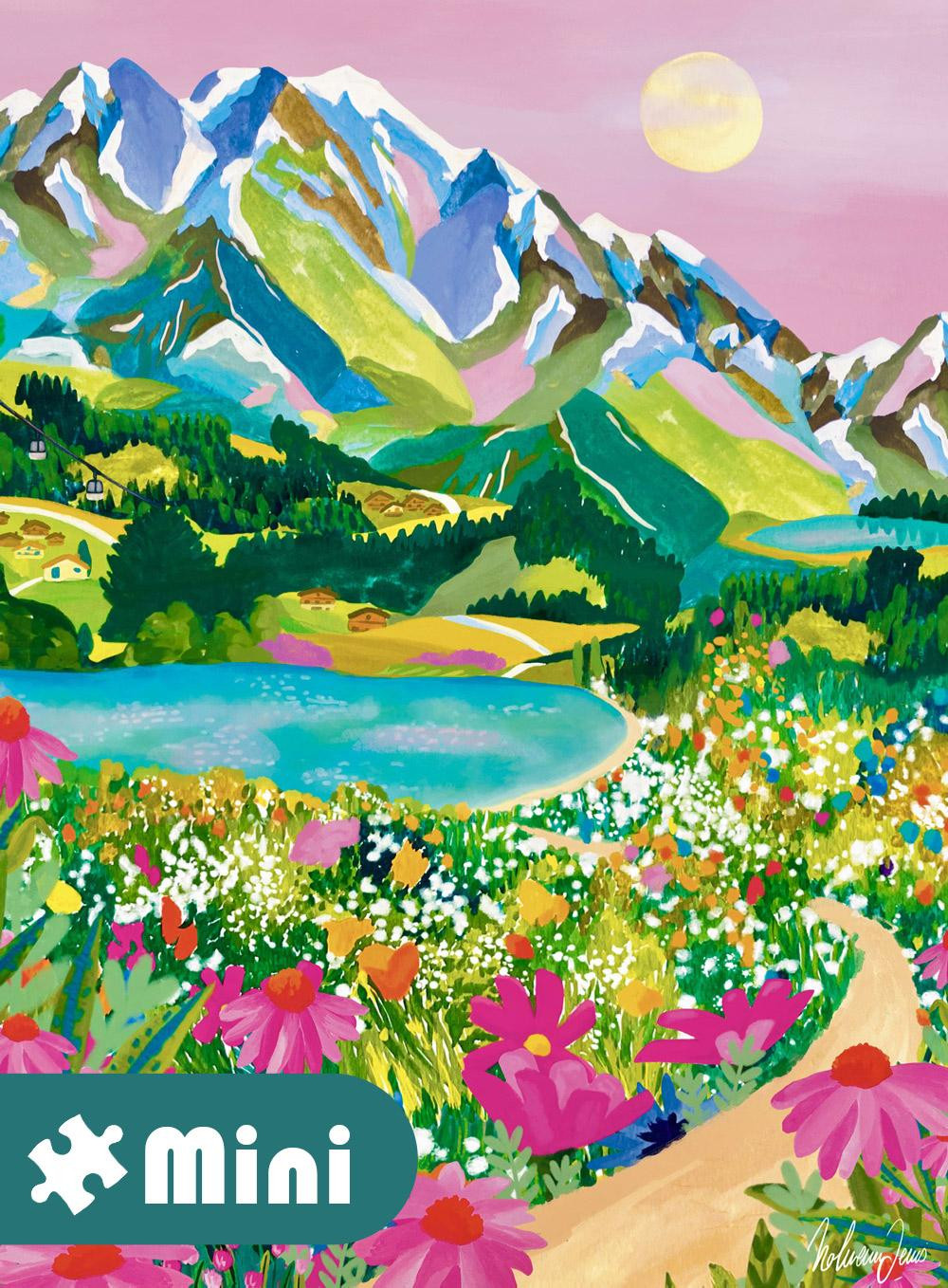 Pieces & Peace Puzzel Mini Zonsopgang Alpen, 96 stukjes