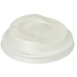 PAPSTAR 50 Dom-Deckel, C-PLA rund Ø 8 cm · 2,1 cm weiss