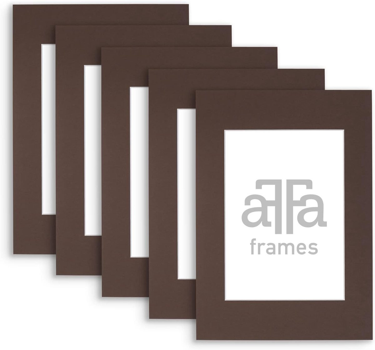 Set van 5 minimalistische kartonnen fotolijsten A4 - Groen