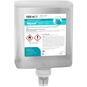 Myxal Desinfektionsmittel 13743006, SEPT Gel, Händedesinfektionsgel, alkoholisch, Neptuneflasche 1 Liter