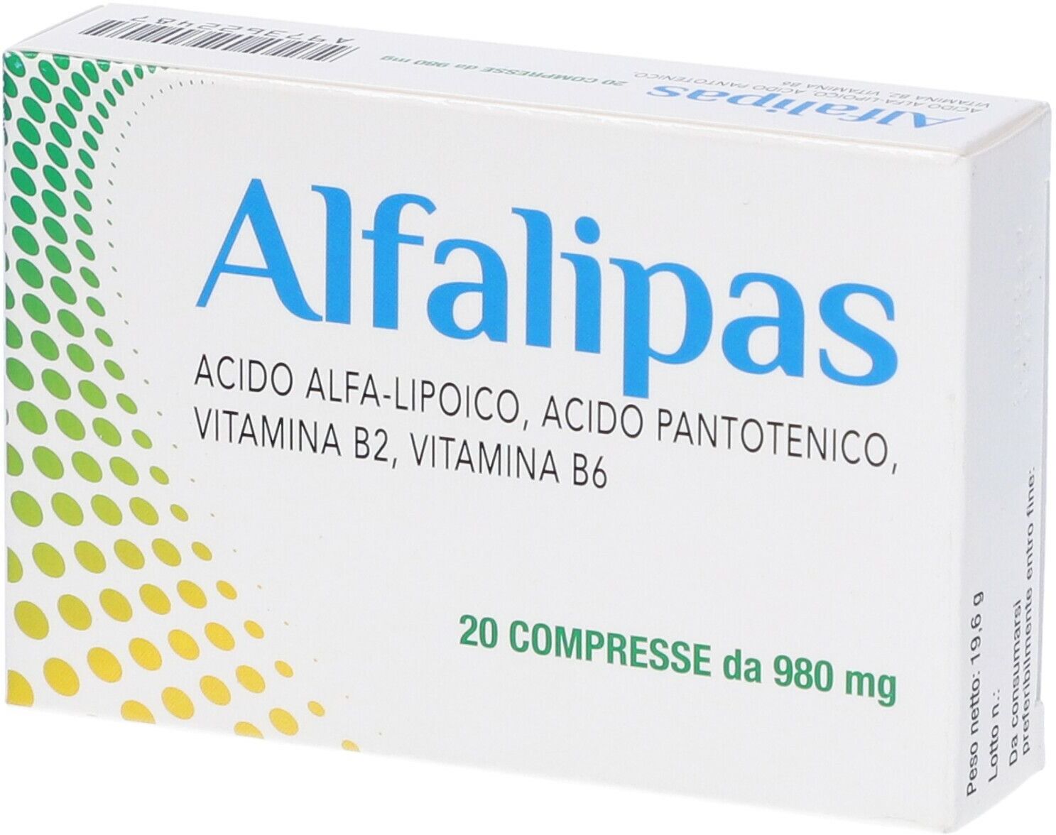AISAL Srl Aisal Alfalipas 20 Compresse - Integratore per Energia e Sistema Nervoso