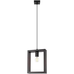 Sollux Lighting, Pendelleuchte, Hanglamp Aries - 133x24x8cm - E27 - wenge - staal/hout (E27)