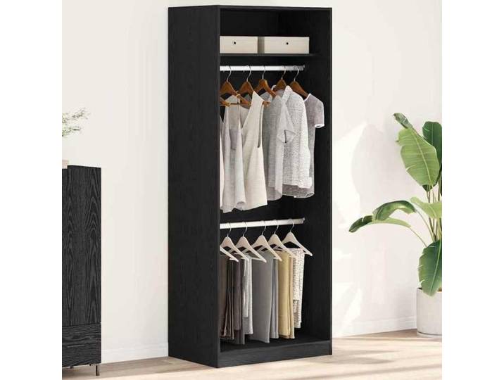 Seasonal Sale Suport vêtements 1 PC - SWEETY - Armoire Penderie moderne - Chêne noir 80x50x200cm - bois d'ingénierie 908921