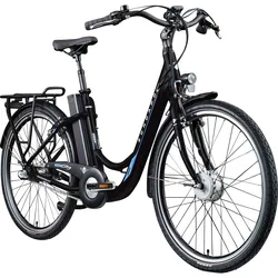 Zündapp Green 2.7 E Bike Damen Pedelec 3 Gang Shimano Schaltung retro 26 Zoll Damenfahrrad Elektrofahrrad 140-165 cm StVZO Hollandrad