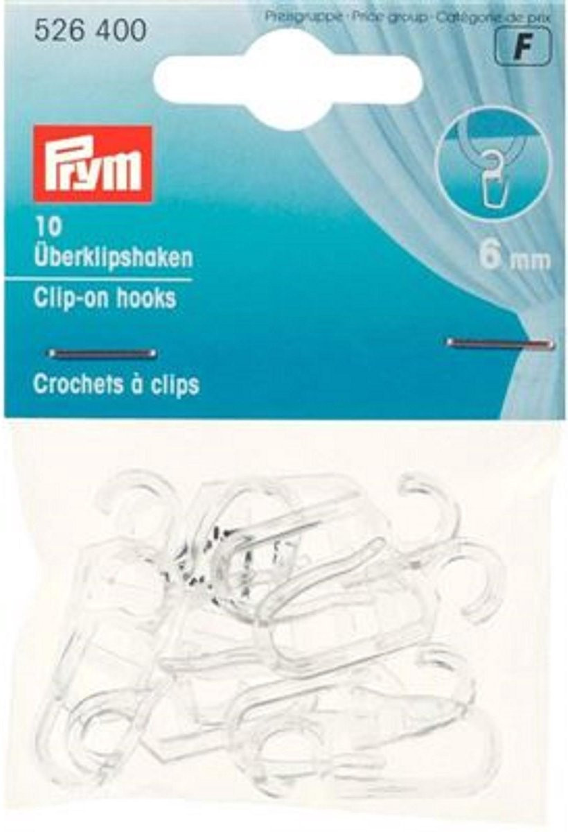 Prym Cliphaakjes Transparant 6 mm - 10 stuks