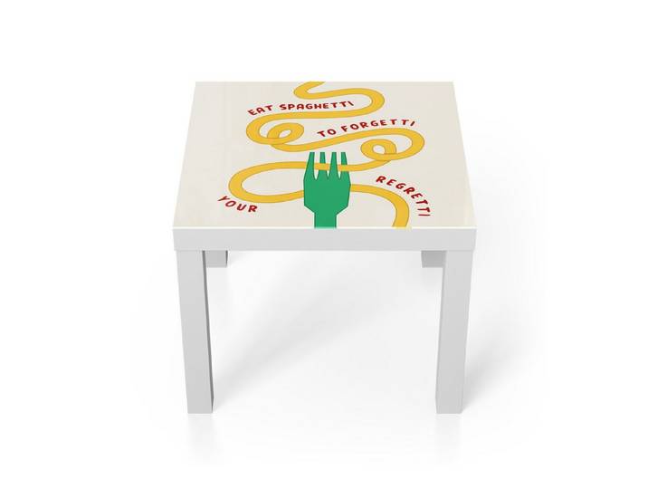 DEQORI Couchtisch 'Freude am Teller', Glas Beistelltisch Glastisch modern