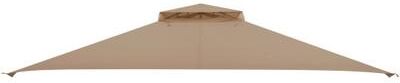 Costway 10 x 12 Feet Gazebo Replacement Top with Air Vent and Drainage Holes-Brown