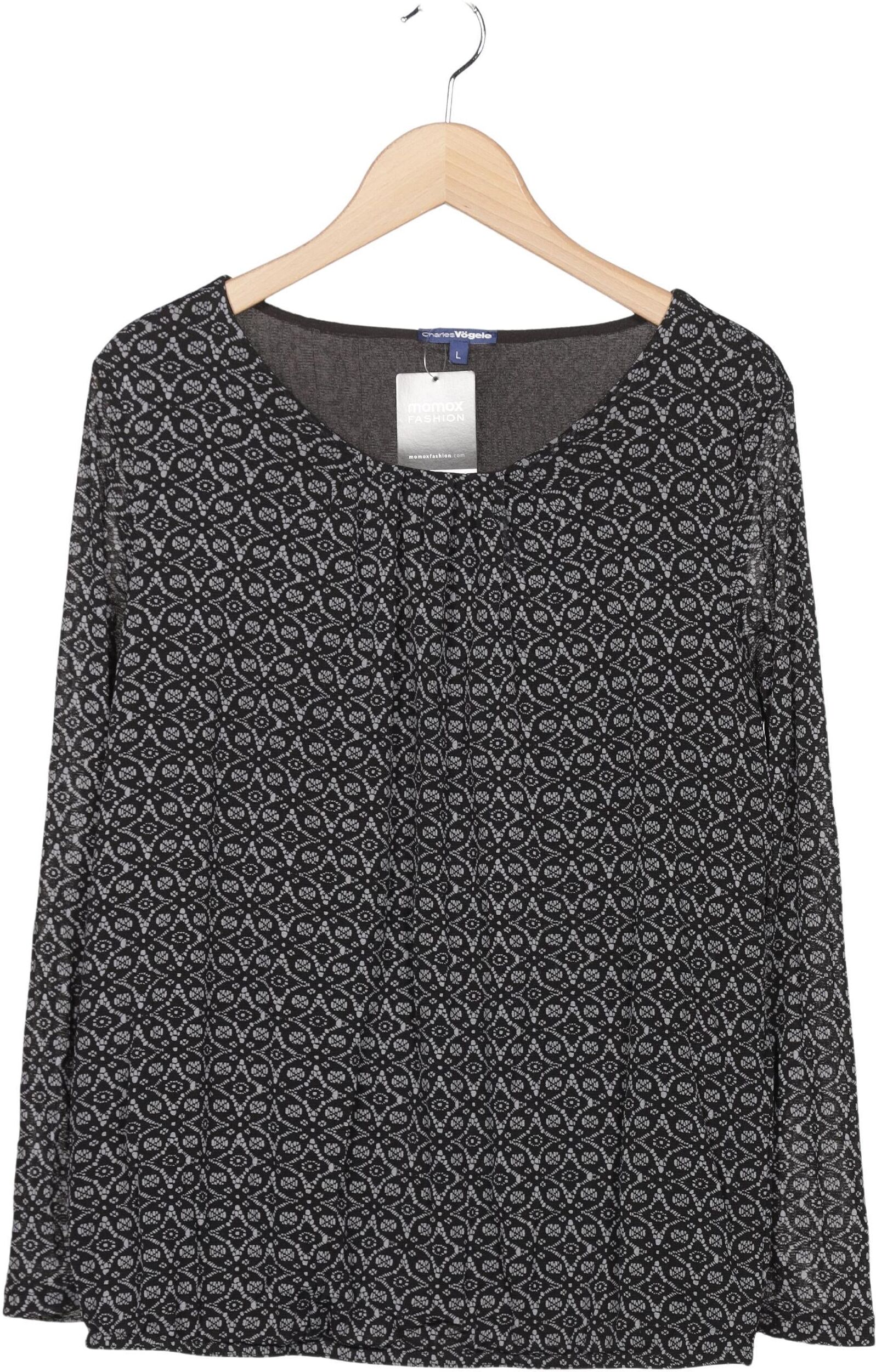 Charles Vögele Damen Langarmshirt, Mehrfarbig, Gr. L, Synthetik - Second Hand