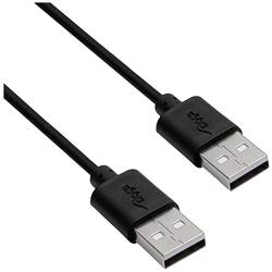 Akyga USB-Kabel USB 2.0 USB-A Stecker, USB-A Stecker 1.80 m Schwarz AK-USB-11