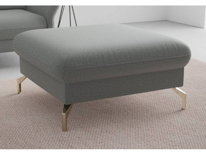 sit&more Hocker Fashion, inklusive Federkern, mit satinierten Nickelfüßen