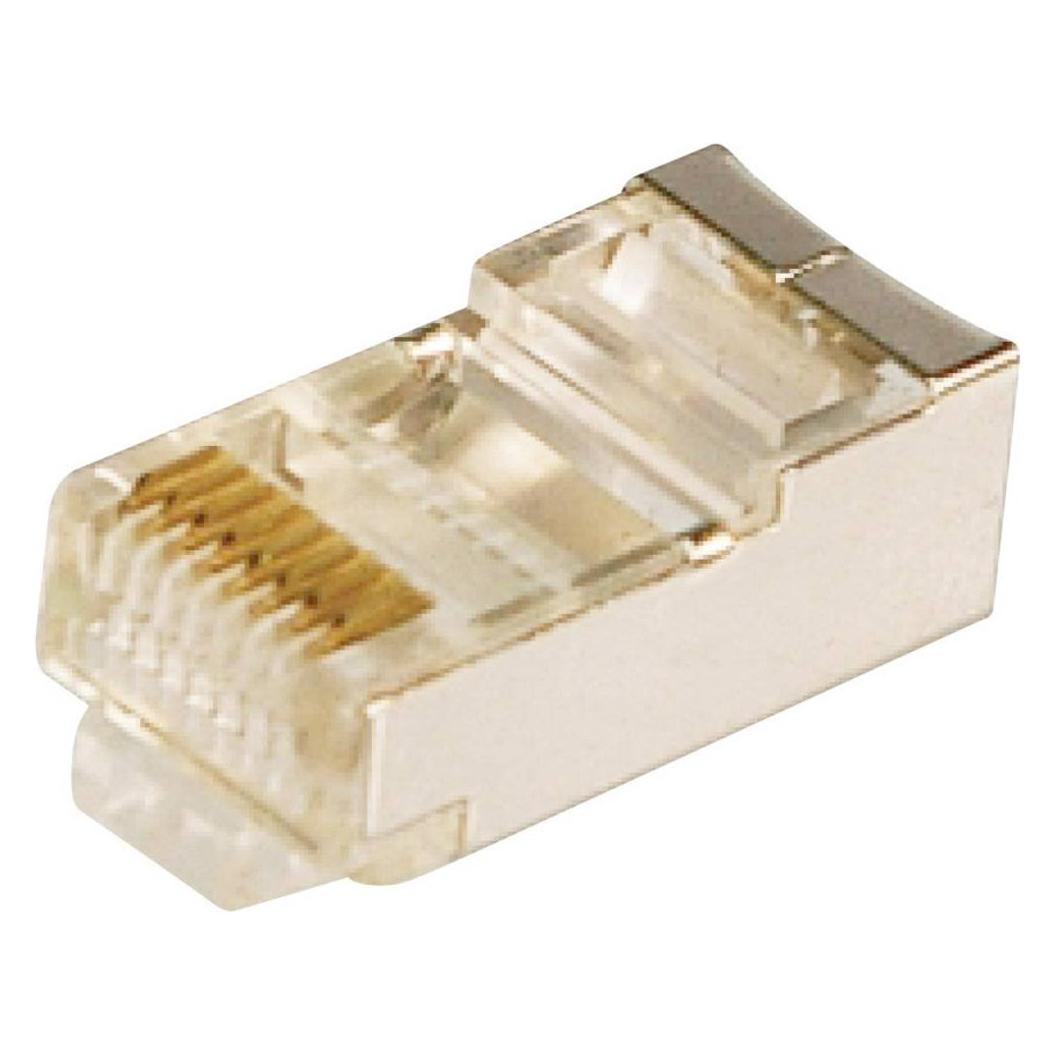 LogiLink RJ45-Modularstecker CAT 5e MP0003 Stecker, gerade Pole: 8P8C Silber (MP0003)
