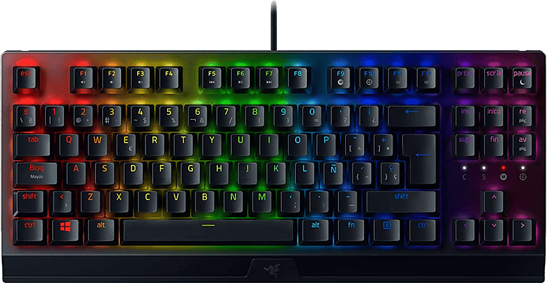 Teclado gaming - Razer BlackWidow V3 Tenkeyless, USB, Retroiluminación Chroma RGB, Mecánico, Negro