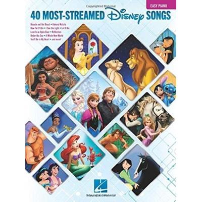 The 40 Most-Streamed Disney Songs Easy Piano Songbook for Beginners Sheet Music Book with Lyrics for Kids and Adults Popular Disney Movie Hits for