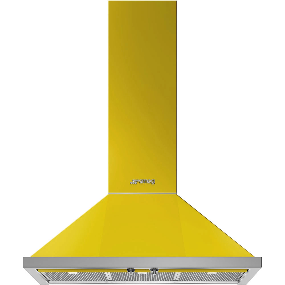 Smeg Kpf9yw 90 Cm Dekorative Dunstabzugshaube Gelb Gelb One Size