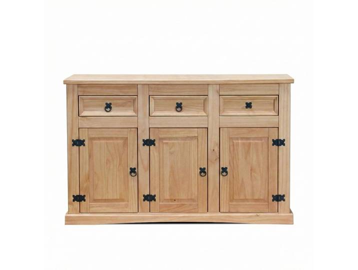 New Mexico Buffet\, largeur 132 cm\, hauteur 84 cm\, avec 3 tiroirs et 3 portes\, délavé/ciré.