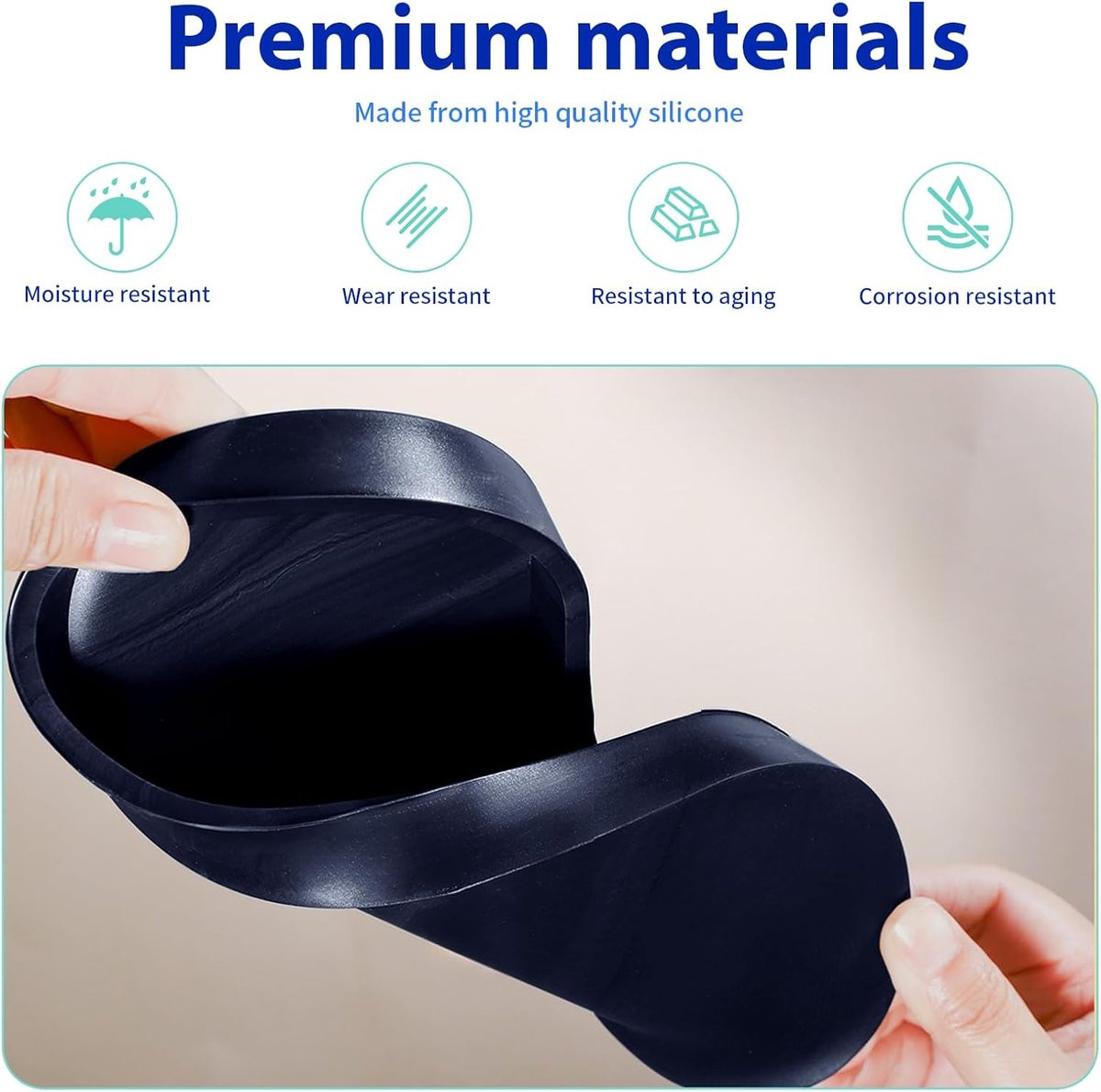 SnelShoppen Decoratieve Marmeren Serving Tray - Ovale Silicone Tray voor Badkamer, Keuken of Dressing