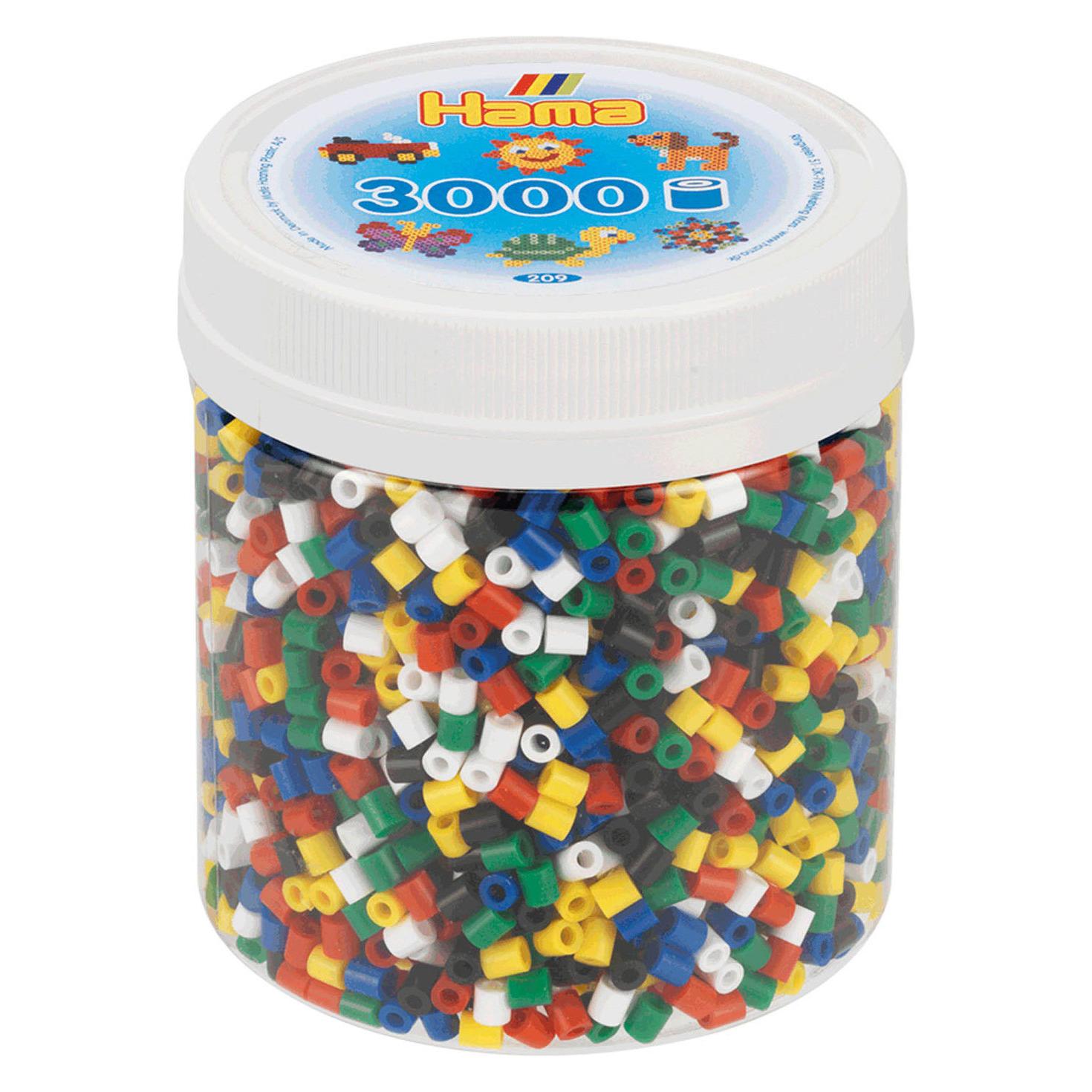 Hama Perlen Strijkkralen in Potje - Primair Mix (66), 3000st. (209-66)