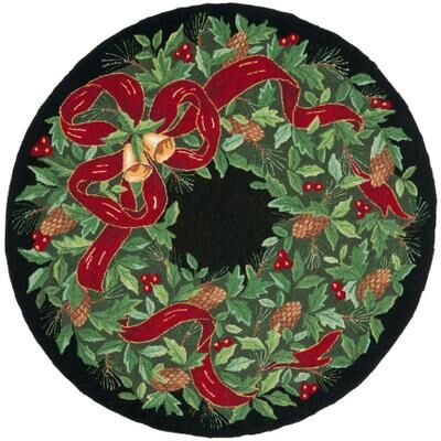 SAFAVIEH Hand-hooked Vintage Poster Arvida Holiday Wool Rug