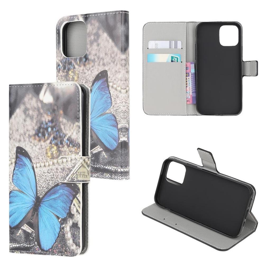 Cover-Discount Xiaomi 11 Lite - Leder Hülle Etui Schmetterling blau (Xiaomi Mi 11 Lite) (101910579F)