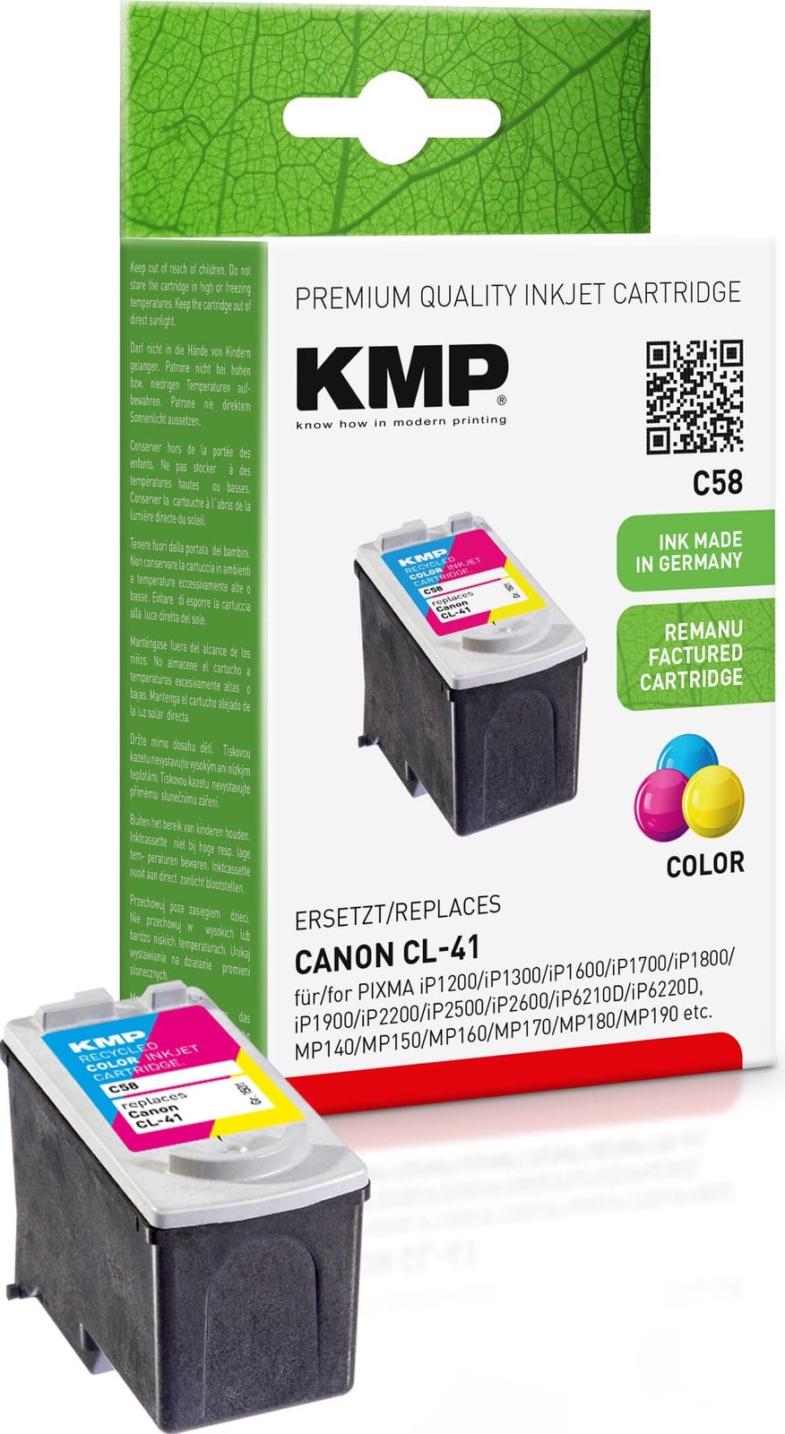 KMP Printtechnik AG 1501,403 Inktcartridge compatibel met Canon CL41 Kleur