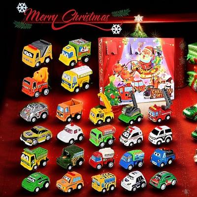 Weihnachts-Adventskalender 2025 Adventskalender Kinder mit 24 Tagen Countdown Rückziehspielzeug Weihnachts-Countdown-Kalender Blind Box Geschenk für Kinder Jungen und Mädchen