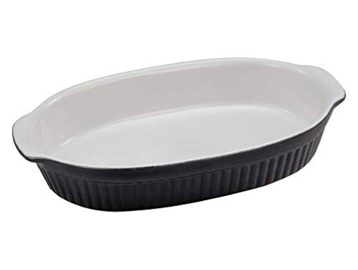 CreaTable\, 23532\, Série Classic NOIR & BLANC\, service de vaisselle\, plat à gratin 1 pièce.