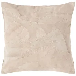 LEDERKISSEN Patchwork creme 45/45 cm