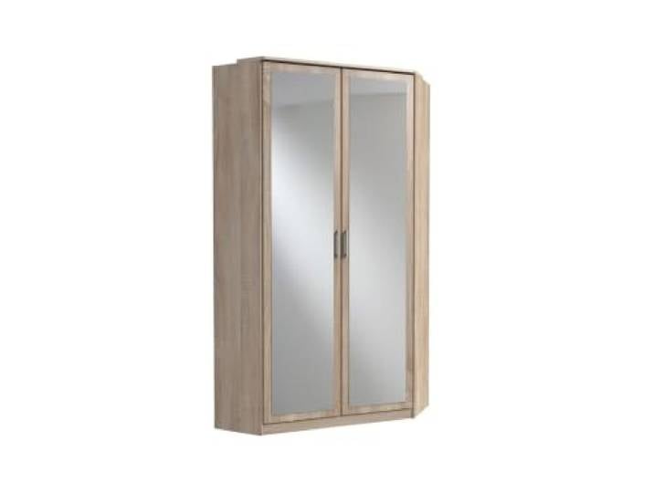 Kleiderschrank Click Eiche Sägerau Eckkleiderschrank, mit Spiegel
