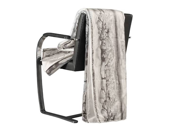 Plaid Opal 135 x 180cm Noir/Noir/Blanc Velours