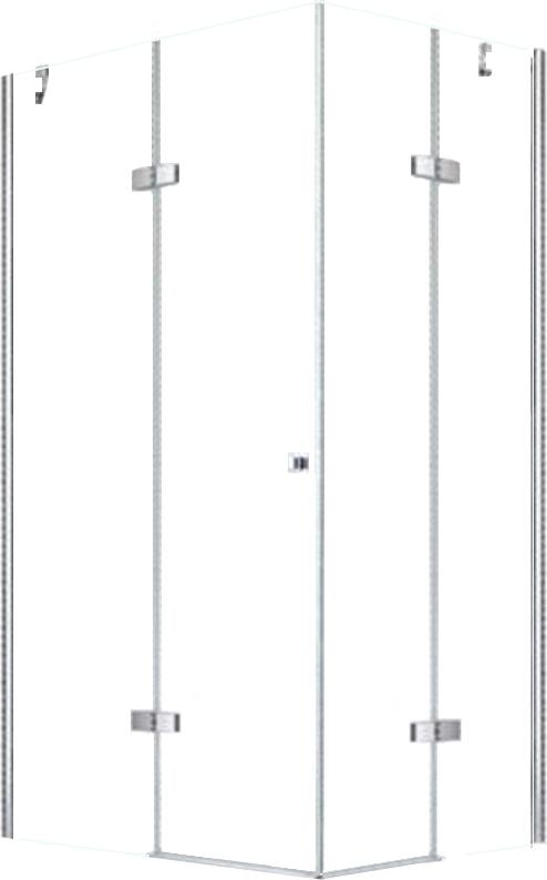 Glaszentrum Hagen Eckdusche Demeter 100x80x195 cm inkl. Tasse/Siphon