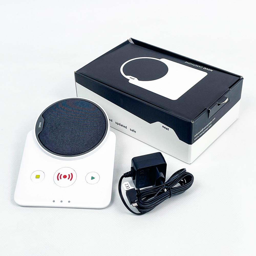 Neat Novo Carephone NE1014501-49, Hausnotrufgerät, IP/4G VoLTE, Notrufsystem ohne SIM, Hörerlautsprecher, Freisprechfunktion