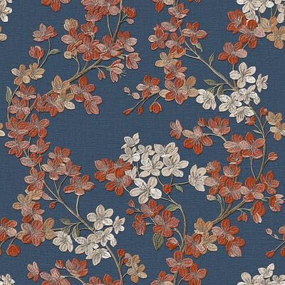 Veer Decor Embroidened Cherry Bloom Wallpaper