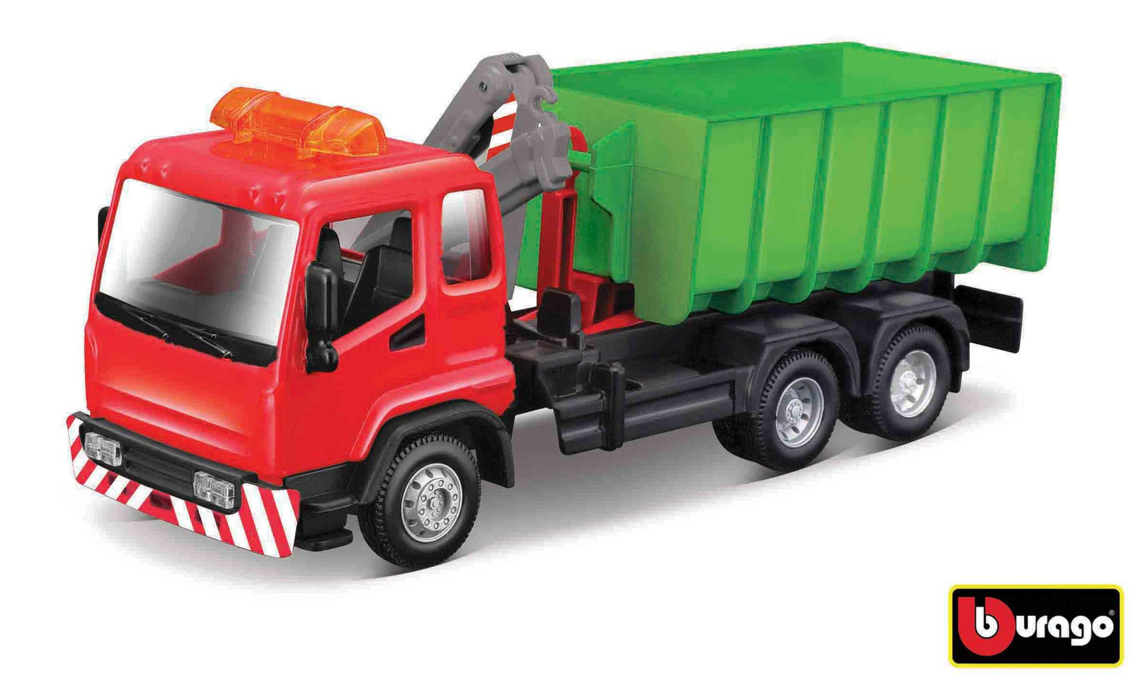 Bburago 1:43 Servicevoertuig met haakarm en kraanwagen