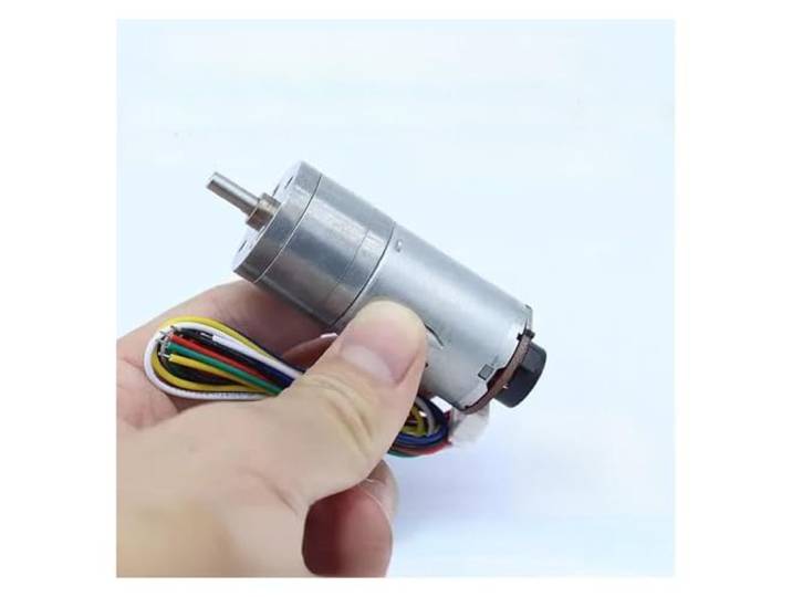 BIRXPMOS JGA25-370 DC deceleration Electronic Starter with Encoder Speed Measuring Code disc Strong Moment 6V 12V 24V SUNCENYIN(24V,P)