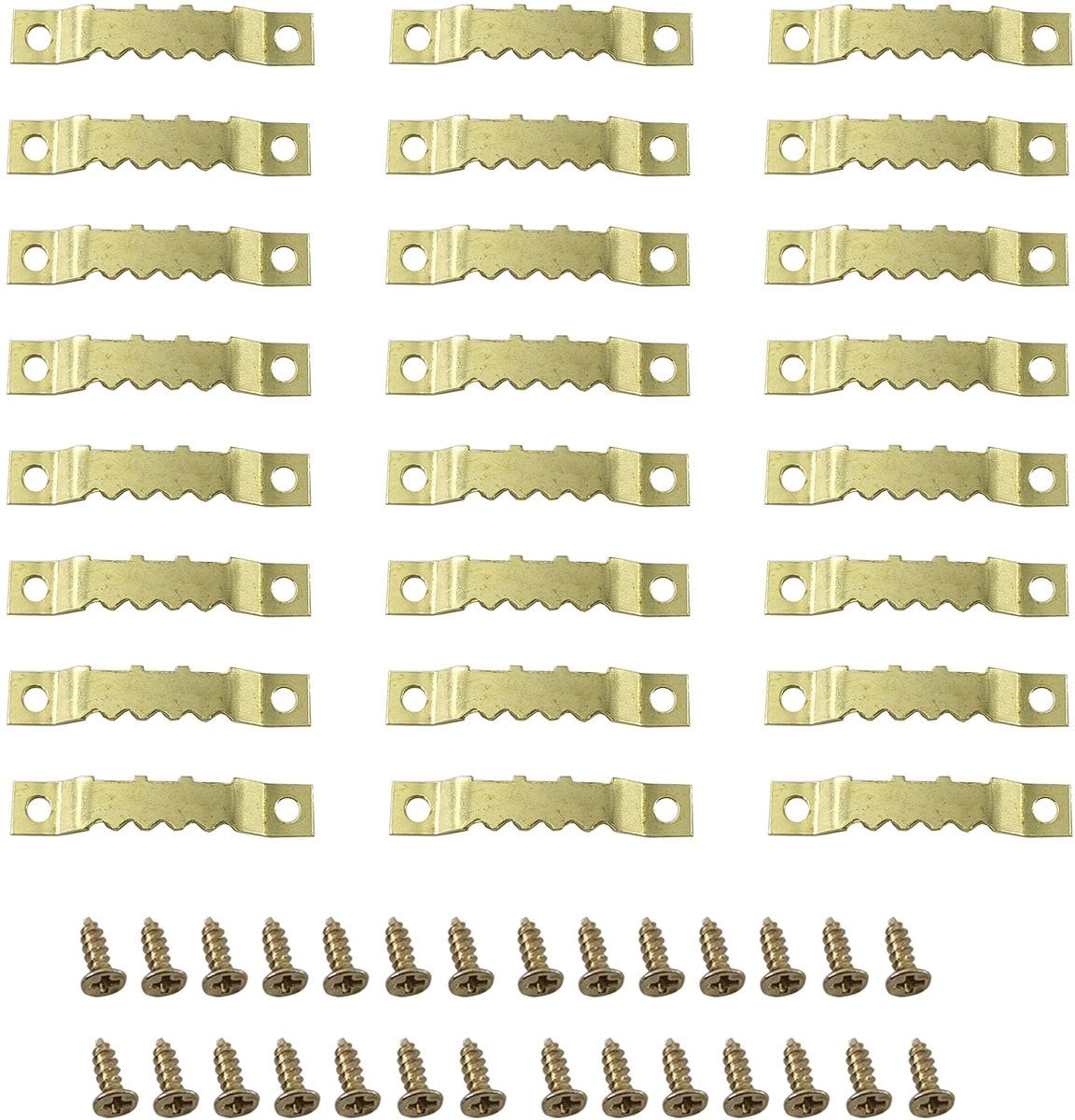 100 stuks Fotolijst Ophanghaakjes Zaagtand hangers Goud