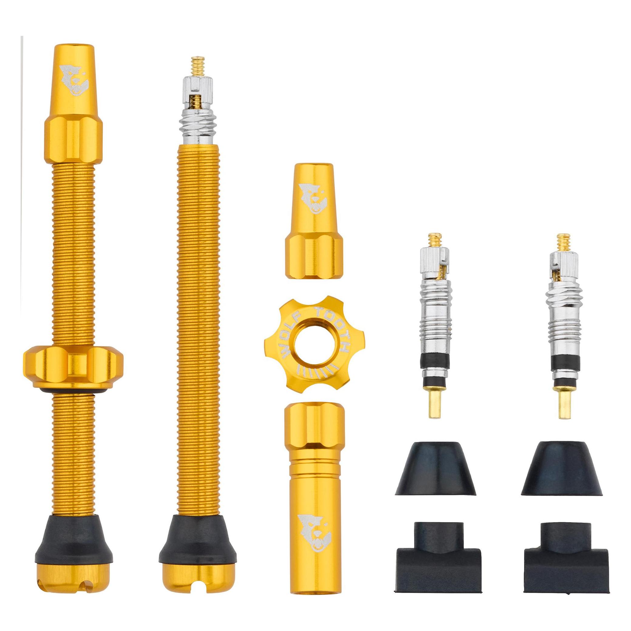 Wolf Tooth Tubeless Valve Stem Ventile, Presta, 60mm, 2 Stk., gold (44726210)