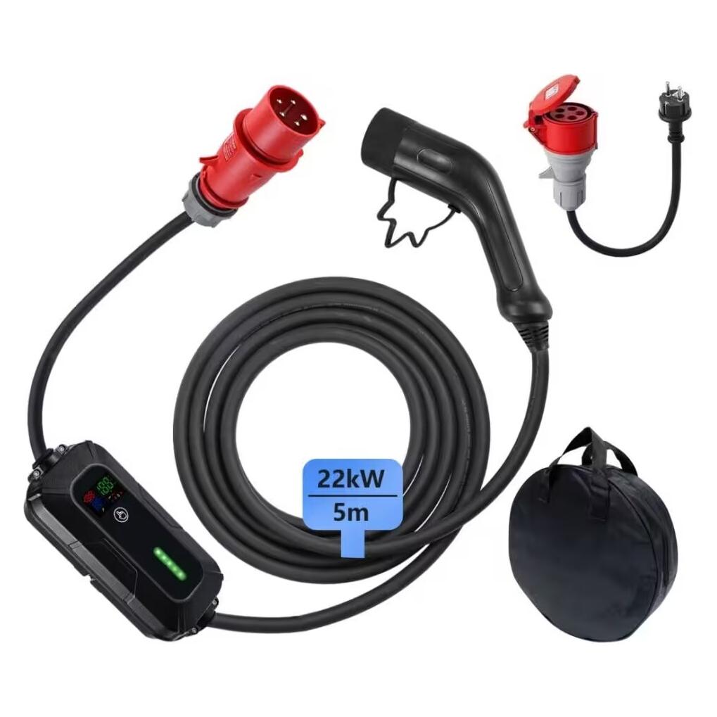Immax cestovní nabíjecí stanice pro elektromobily EV/PHEV AC Type 2, 22 kW (Typ 2, 22 kW) (NSE002)