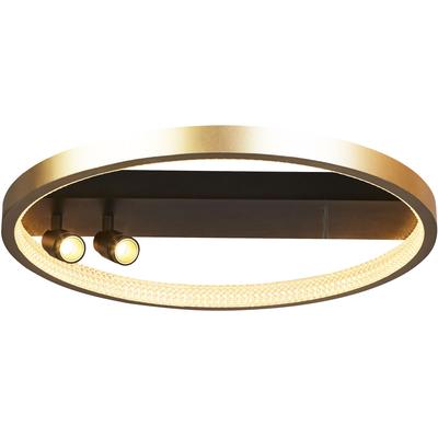 SEARCHLIGHT LED Deckenleuchte "Deckenleuchte Grace, 1-flammig", gold (schwarz und gold), 1, Ø 50cm H: 9cm, 1 Stk., Leuchten, Inklusive verstellbaren Strahlern, LED Deckenleuchte
