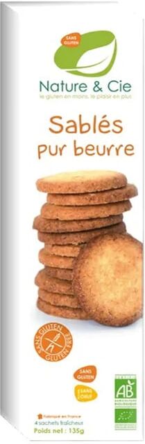 Nature & Cie Biscoitos De Manteiga Sem Glúten Bio 135g