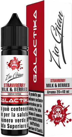 Galactika Zio Gian Liquido Shot 20ml Latte Fragola Frutti Di Bosco