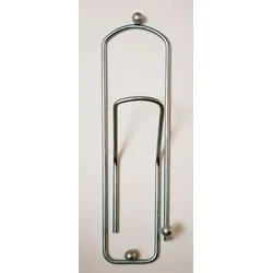 DanDiBo Designer Kleiderhaken "Büroklammer" 32 cm Garderobe Wandhaken Haken aus Metall / Farbe: Chrome