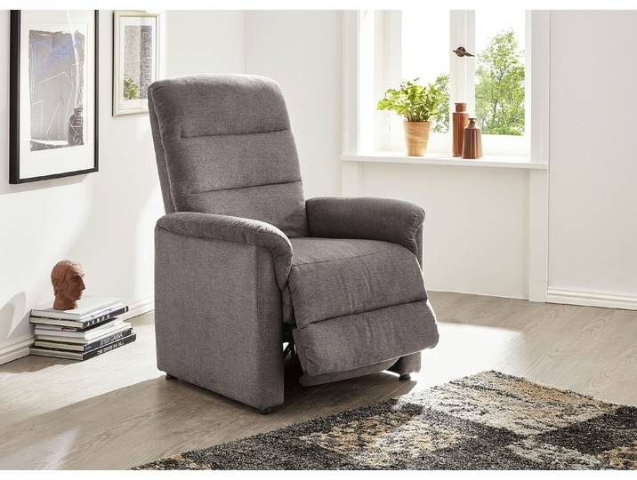 Relax-Sessel mit doppelter Federung, Grau-Braun