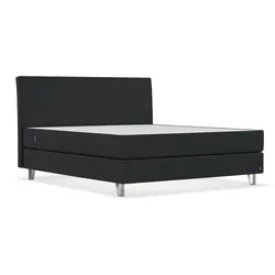 BRUNO Boxspringbett Premium 160x200cm in Schwarz | Matratzen-Härtegrad: Links H2 / Rechts H3 | mehrfach ausgezeichnet in Design & Qualität
