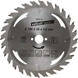wolfcraft, Sägeblatt, 1 Kreissägeblatt HM, 28 Zähne ø180mm