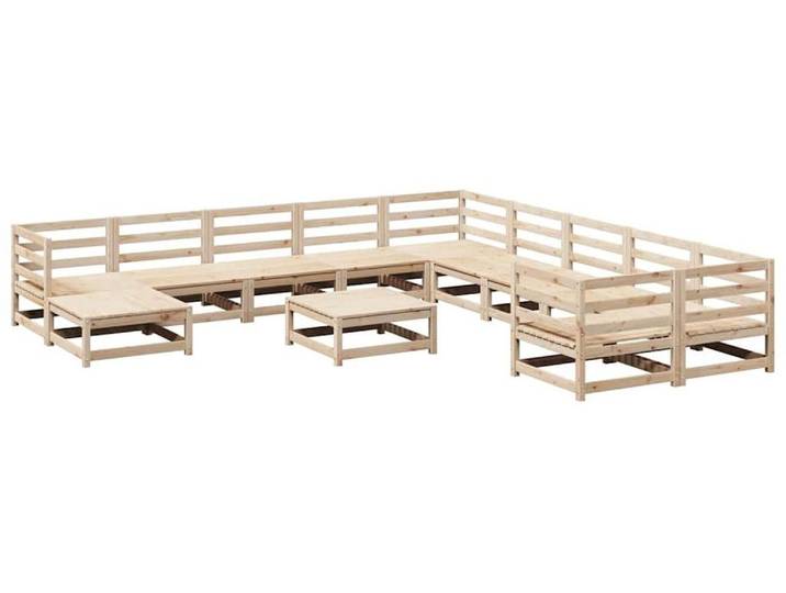 vidaXL Ensemble de 12 canapés de jardin en pin massif